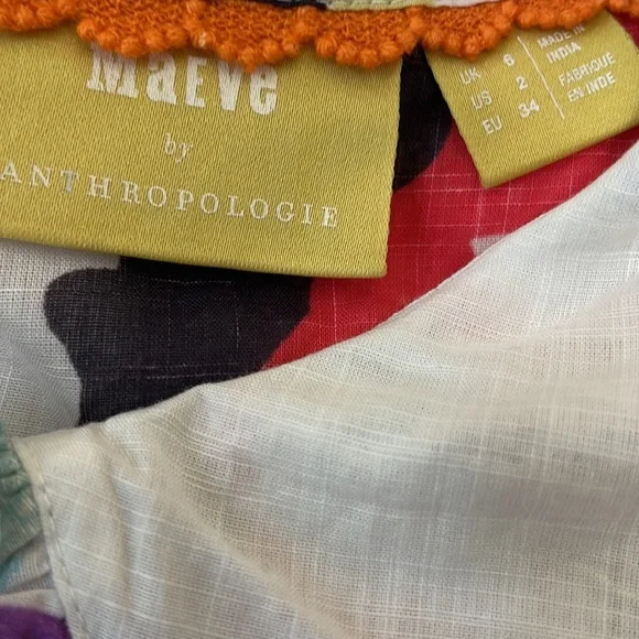 New Women’s Maeve Abstract Pintucked Blouse By Anthropologie!!🔥🔥🔥 - Picture 13 of 13